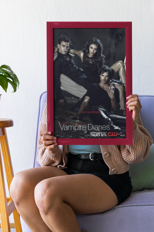 The Vampire Diaries Wooden Framed Poster